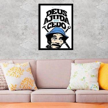 Imagem de Quadro Decorativo Deus Ajuda Quem Cedo Madruga 45X34Cm