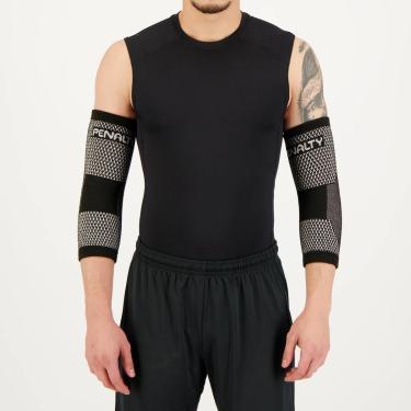 Imagem de Cotoveleira Penalty Elástica Knit Preta-Unissex