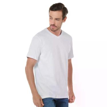 Imagem de Camiseta Gola V de Algodão Premium Masculina Básica Mirante-Masculino