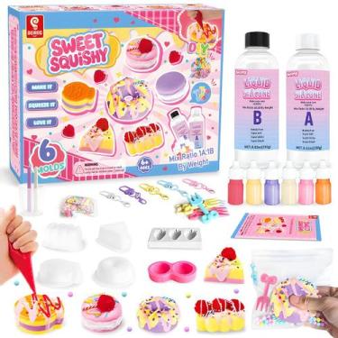 Imagem de Kit DIY BEIREG para Fazer Squishy com 6 Moldes e Silicone de 532ml