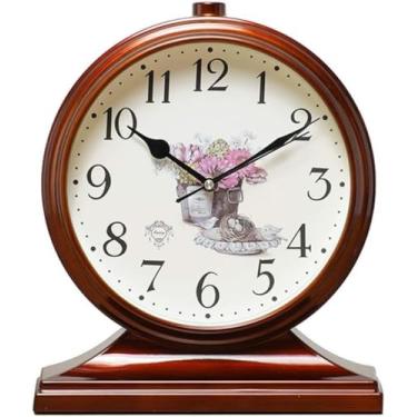 Imagem de Relógio de mesa retrô para sala de estar criativo decoion mudo relógio digital, vermelho