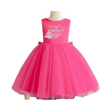 Imagem de Vestido De Tule Com Laço Para Meninas Princesas, Elegante Vestido De D