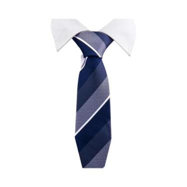 Imagem de Gravata Masculina Slim Paisley De 36 Cores, Luxuosa, Azul Vintage, Par
