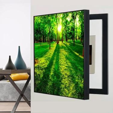 Imagem de Capa de caixa de disjuntor, capa de painel elétrico decorativo para caixas de fusíveis, decoração de parede elegante, design durável e funcional, perfeita para uso doméstico ou escritório