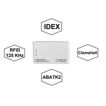 Imagem de Crachá Clamshell RFID 125 KHz IDEX - 10 unidades