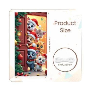 Imagem de Decorações De Natal Para Porta Do Papai Noel, Banner De Fundo Para Int