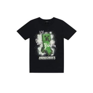 Imagem de Camiseta infantil menino do Minecraft em gel Brandili-Masculino