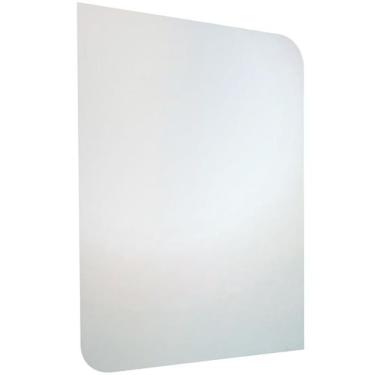 Imagem de Espelho Rubinneto 0232 Retangular 70X90CM Bordas Lapidadas para Parede Prata Minimalista