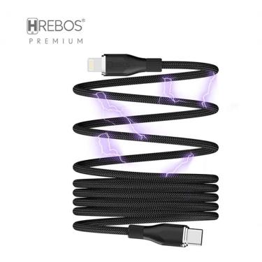 Imagem de Cabo Hrebos Usb-c/lightning Curl Flow Magnético 1.2m Cb-601i