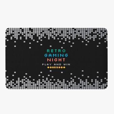 Imagem de Tapete Para Quarto Infantil Estampado Retro Game 60cm X 40cm - Base Antiderrapante