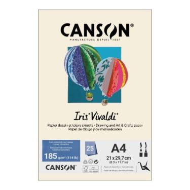 Imagem de Papel Canson A4 Iris Vivaldi 185g 25Fls - Escolha a Cor, Creme
