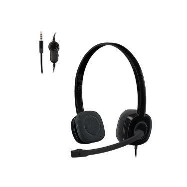 Imagem de Headset com fio Logitech H151 com Microfone com Redução de Ruído e Conexão 3,5mm - 981-000587-Unissex