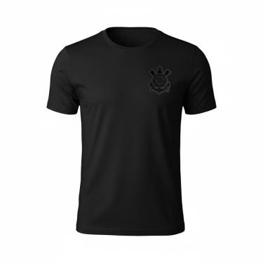 Imagem de Camisa Corinthians All Black Algodão Masculina-Masculino