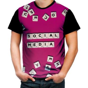 Imagem de Camiseta Colorida Social Media Cubos Letras Profissão 1 - Kasubeck Sto