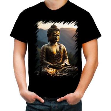 Imagem de Camiseta Colorida Estátua de Buda Iluminado Religião 22 - Kasubeck Sto