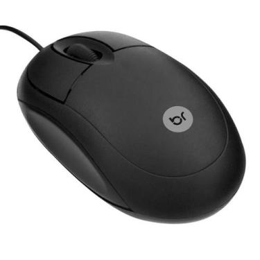 Imagem de Mouse office standard preto usb bright com fio optico, PRETO