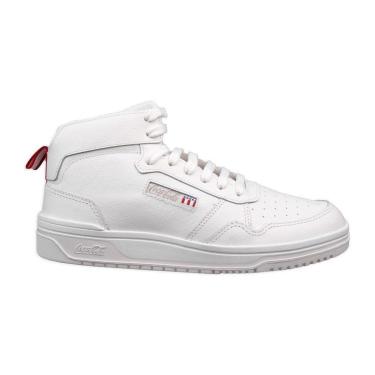 Imagem de Tênis Coca Cola March Ray Leather Hi Masculino All White-Masculino