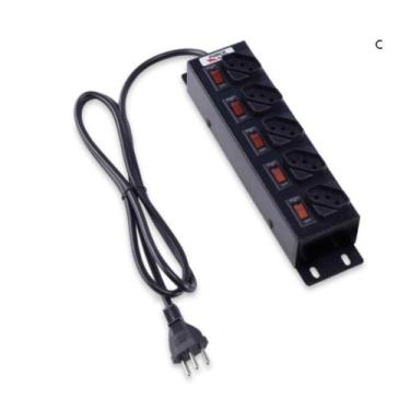 Imagem de FILTRO DE LINHA 5 CIRCUIT BREAKER 1,5M disjuntor rearmavel - Forceline