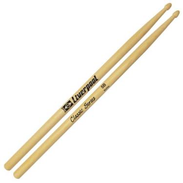Imagem de Baqueta Liverpool 5B Classic Series Marfim Profissional Par Para Bater