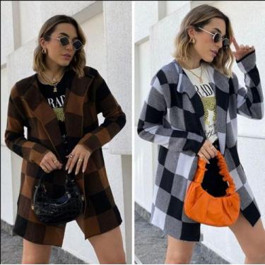 Imagem de Kimono de tricô Feminino - Inspiração Jdv Modas , Marrom, M