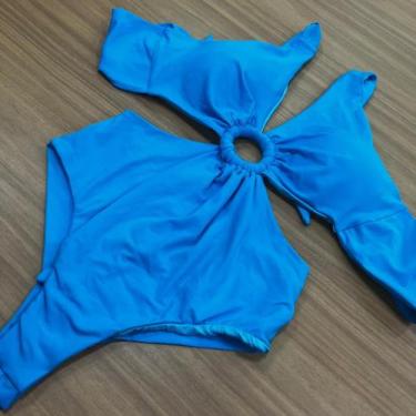 Imagem de Maiô Alessandra Tamanho Único (veste até tamanho 46) - lafani, Azul