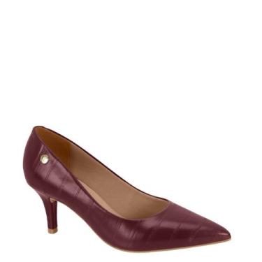 Imagem de Sapato Scarpin Feminino Salto Médio Fino Vizzano 1185.1302 - Vinho - 3