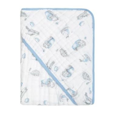 Imagem de Toalha de Banho Soft com Capuz Estampada Bebê 80 x 80 cm Papi Menina M