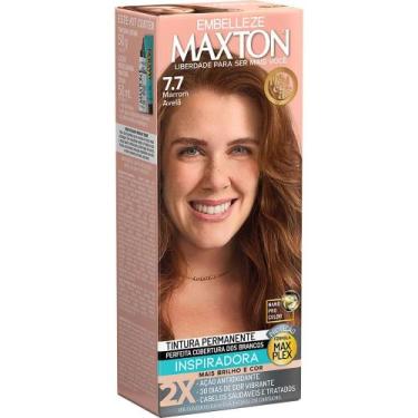 Imagem de TINTURA MAXTON 7.7 MARROM AVELÃ ESPECIAL - Tinta de Cabelo - Embelleze
