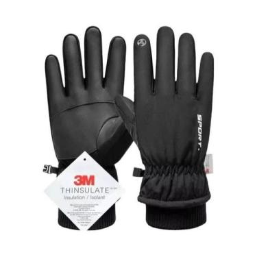 Imagem de Luvas De Ciclismo Masculinas De Inverno Impermeáveis Com Tela Sensível