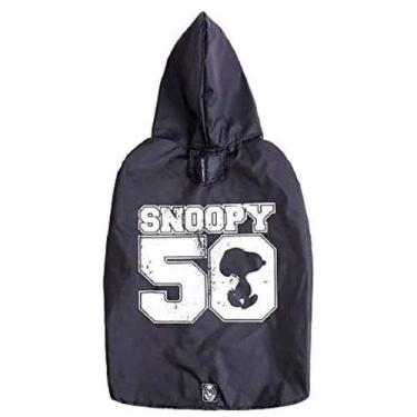 Imagem de Capa De Chuva Snoopy 50 Preta Para Cães Tamanho GG - ZOOZ PETS