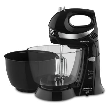 Imagem de Batedeira de Mesa Britânia Diamante Cristal Maxx 4,3L 400W 4 Velocidades Preto
