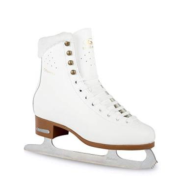 Imagem de Botas – Modelo: Diana/Feito na Europa (República Checa) / Boneco de patins de gelo para mulheres, meninas, crianças/lâminas de Sabrina/cor branca, Branco, Adult 8