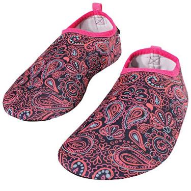 Imagem de Hudson Baby Unisex-Adult Water Shoes for Sports, Yoga, Beach and Outdoors, Kids and Adult Paisley Punch, 10-11 Womens/9-10 Mens