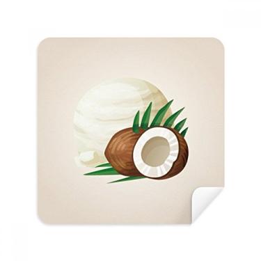 Imagem de Folhas de coco, sorvete de picolé, limpador de tela, tecido de camurça, pacote com 2