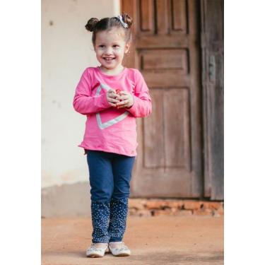 Imagem de Conjunto Infantil Feminino Inverno Gan-K Calça + Blusa Cor:Pink-Azul E