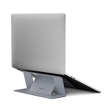 Imagem de MOFT Suporte de laptop para mesa, ângulos de visão ajustáveis, elevador portátil fino, sem aberturas inferiores, compatível com MacBook Air, Pro e mais laptops de 11 a 16 polegadas, prata