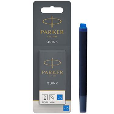 Imagem de PARKER QUINK Long Fountain Pen Ink Refill Cartridges, Washable Blue, 5 Count