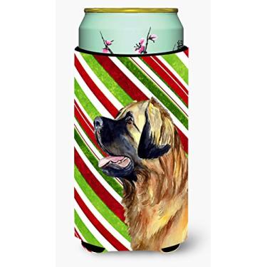 Imagem de Leonberger Candy Cane Holiday Christmas Tall Boy Beverage Insulator Beverage Insulator Hugger