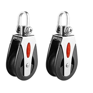 Imagem de ISURE MARINE Bloco de polia ocular fixo de 41 mm Kokiya com roda de nylon resistente, 2 peças