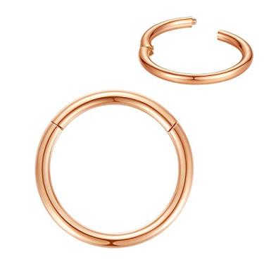 Imagem de FOLLOWMOON Anéis de nariz de aço cirúrgico 316L Argola Septo Clicker Anel de segmento articulado Brincos de piercing de orelha para cartilagem Helix Tragus Conch Rook 20g 18g 16g 14g 12g 10g 8g,