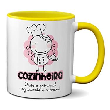 Imagem de Caneca Cozinheira O Principal Ingrediente É O Amor! Presente (Amarela)