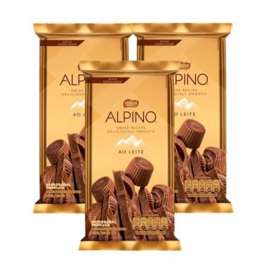 Imagem de Kit 3 Chocolate Nestlé Alpino 85G