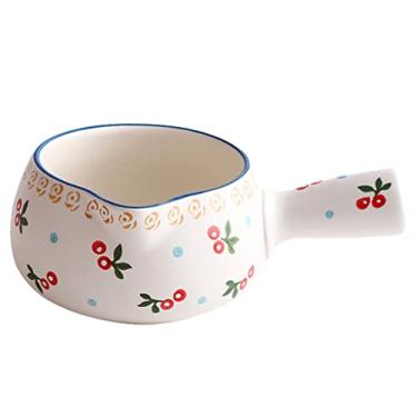 Imagem de 1 Unidade Leiteira De Morango Panela De Ceramica Panela Com Tampa Aquecedor De Café Caldeirão De Manteiga Panela Antiaderente Pote De Manteiga Cerâmica Bebê Pote De Leite Bolacha