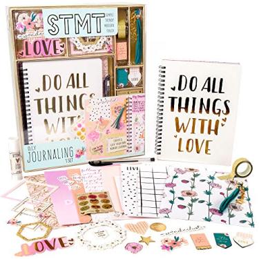 Imagem de STMT DIY Journaling Set by Horizon Group USA, Personalize & Decorate Your Planner/Organizer/Diary with Stickers, Glitter Frames, Magnetic Bookmarks, Tassel Keychain & More. Pen Included