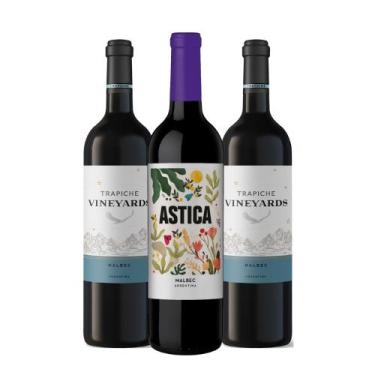 Imagem de Kit Vineyards E Astica Malbec-3 Unidades - Trapiche