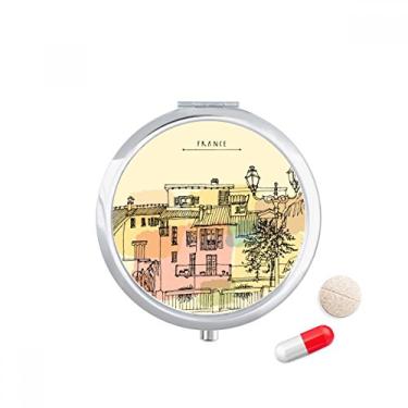 Imagem de Caixa de pílula colorida da França com bolso para remédios