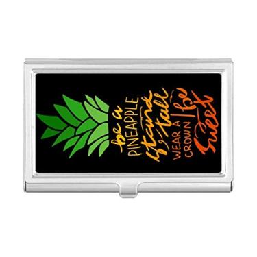Imagem de Carteira Be a Pineapple com citação alta, porta-cartões e bolso