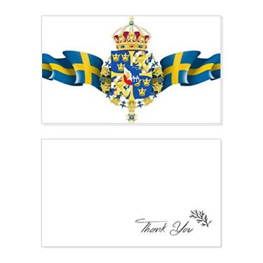 Imagem de Emblema nacional Suécia com símbolo de país cartão de agradecimento cartão de aniversário saudação casamento agradecimento