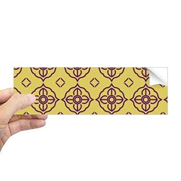 Imagem de DIYthinker Adesivo retangular com ilustração decorativa roxa dourada da Tailândia para notebook, janela