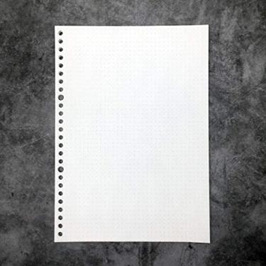 Imagem de Zelten Refil de papel/folhas soltas para A5 A6 B5 A4 capa redonda anel ver fichário pasta de arquivo (B5 26 furos, refil pontilhado pacote com 2)